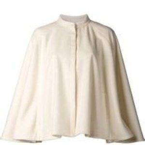 Elle Sasson Cristina Cape Coat - Cream - Size 6 / EU 38